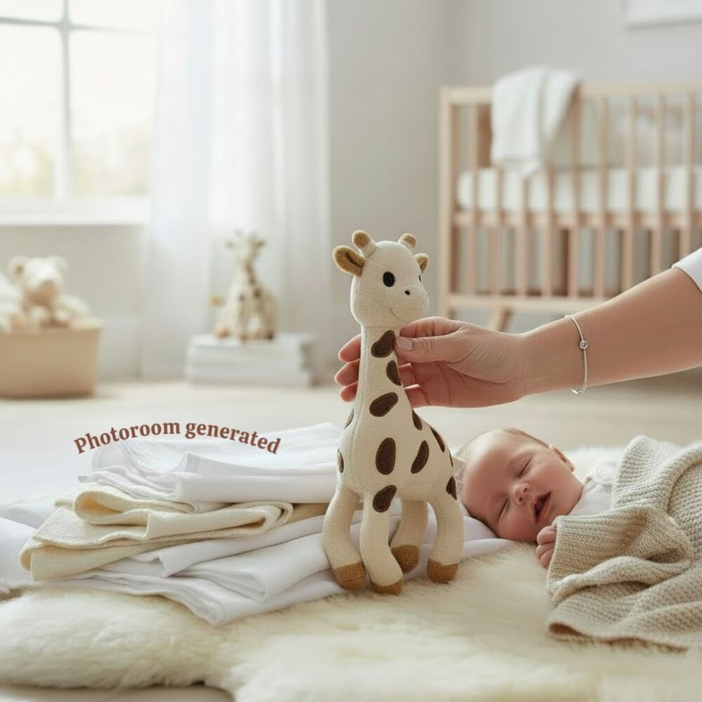 Vulli Sophie the Giraffe 10" Plush Stuffed Animal Baby Rattle Original France